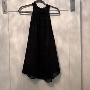 NWT 4X Torrid Black Clip Dot Halter Neck Dress Top